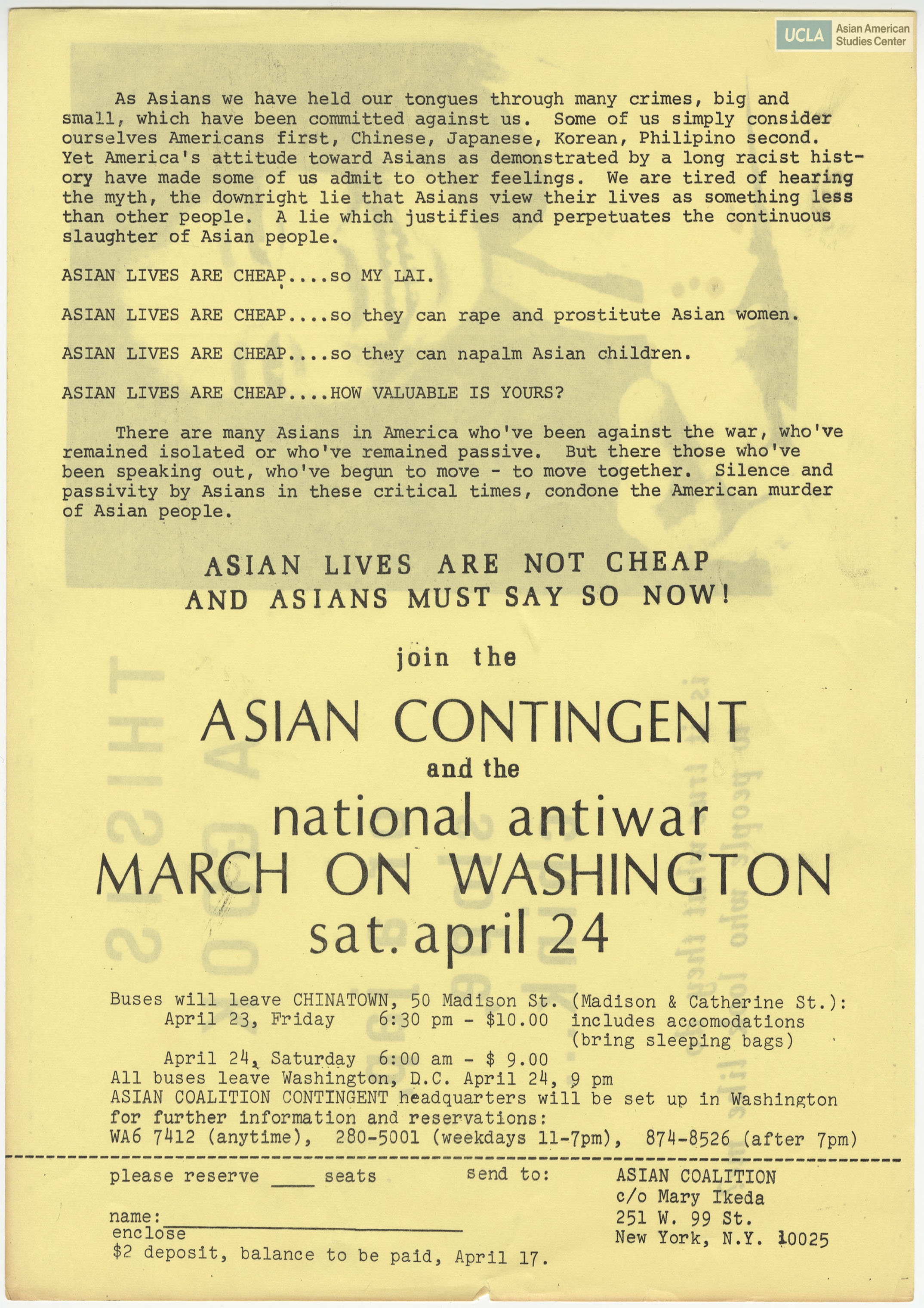 Asian Coalition anti-war march in Washington, D.C.